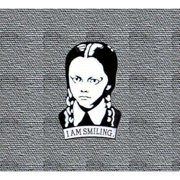 3/20 I Am Smiling Wednesday Addams Enamel Pin - Picture 1 of 1